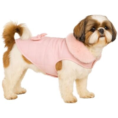 Flamingo Guzzi jacka – mjuk fleece med rosett, 30 cm, perfekt för små hundar som chihuahua, yorkshire terrier, pudel etc. Flamingo Guzzi jacka – mjuk fleece med rosett, 30 cm, perfekt för små hundar som chihuahua, yorkshire terrier, pudel etc.