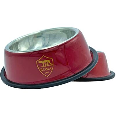 AS Roma Hund/katt skålar set, AS Rom, Officiell produkt, röd, 18 cm AS Roma Hund/katt skålar set, AS Rom, Officiell produkt, röd, 18 cm