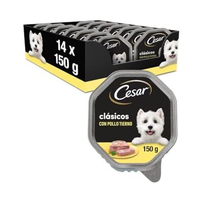 Cesar Vuxen hundmat landragout, 14 skålar, 14 x 150 g – premium hundmat våt, med kyckling, grönsaker och brunt ris Cesar Vuxen hundmat landragout, 14 skålar, 14 x 150 g – premium hundmat våt, med kyckling, grönsaker och brunt ris