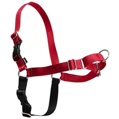 PetSafe Easy Walk No-Pull Hundsele, den ultimata selen som förhindrar att husdjur drar i kopplet på promenader, ta kontroll och lär hunden bättre vanor, storlek S/M, röd/svart PetSafe Easy Walk No-Pull Hundsele, den ultimata selen som förhindrar att husdjur drar i kopplet på promenader, ta kontroll och lär hunden bättre vanor, storlek S/M, röd/svart