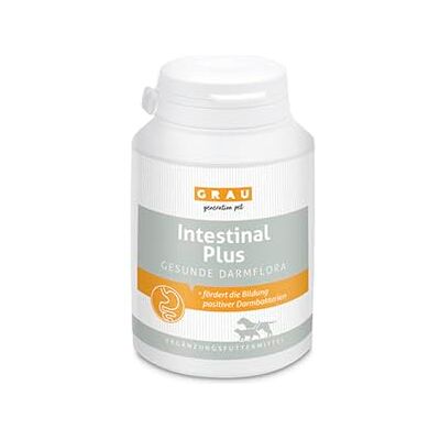 Grau Intestinal Plus-tabletter för återuppbyggnad av tarmfloran med viktiga probiotika och tarmbakterier, tillskottsfoder för hundar och katter, originalprodukt, 1-pack (1 x 120 stycken) Grau Intestinal Plus-tabletter för återuppbyggnad av tarmfloran med viktiga probiotika och tarmbakterier, tillskottsfoder för hundar och katter, originalprodukt, 1-pack (1 x 120 stycken)