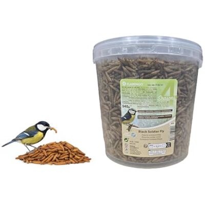 Flamingo Fågelmat för vilda fåglar mjölmask torkade 540 g naturlig proteinkälla för utomhusfågelmatare Flamingo Fågelmat för vilda fåglar mjölmask torkade 540 g naturlig proteinkälla för utomhusfågelmatare