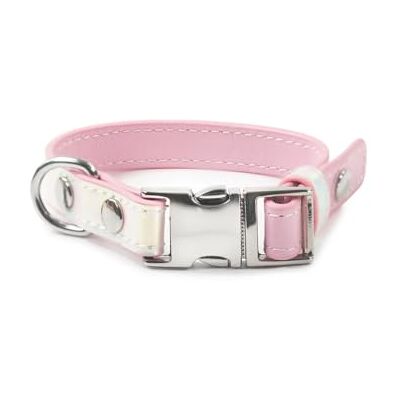 Record Tokyo Hundhalsband - Holografiskt syntetläder - Rosa - 1,5 x 22-30 cm Record Tokyo Hundhalsband - Holografiskt syntetläder - Rosa - 1,5 x 22-30 cm