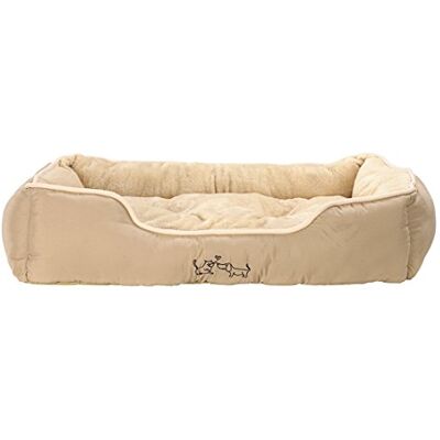 Dehner Hundsäng och kattsäng Sammy, ca 75 x 58 x 19 cm, polyester, beige Dehner Hundsäng och kattsäng Sammy, ca 75 x 58 x 19 cm, polyester, beige