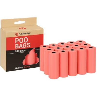 Flamingo bajspåse basic – pastellrosa, 240 stycken Hygienisk och snygg hundbajspåse för resor! Flamingo bajspåse basic – pastellrosa, 240 stycken Hygienisk och snygg hundbajspåse för resor!