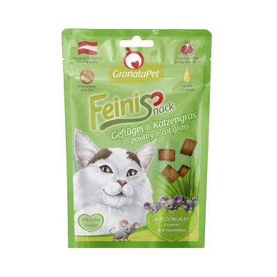 GranataPet FeiniSnack fjäderfä & kattgräs, godis för katter, lättsmält kattmellanmål, kattgodis utan spannmål och sockertillsatser, belöning för lekfulla sammettassar, 6 x 50 g GranataPet FeiniSnack fjäderfä & kattgräs, godis för katter, lättsmält kattmellanmål, kattgodis utan spannmål och sockertillsatser, belöning för lekfulla sammettassar, 6 x 50 g