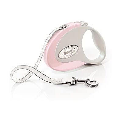 FLEXI Ny tejp rosa infällbart hundkoppel, 10 fot, liten FLEXI Ny tejp rosa infällbart hundkoppel, 10 fot, liten