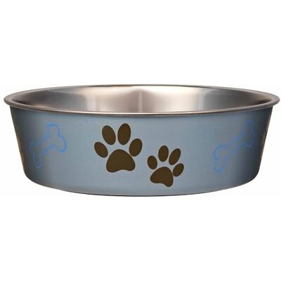 Loving Pets – Bella-skålar – hundmats och vattenskål, utan spetsar, i rostfritt stål, husdjursskål, halkfri och spillsäker (extra stor, Blueberry Blue) Loving Pets – Bella-skålar – hundmats och vattenskål, utan spetsar, i rostfritt stål, husdjursskål, halkfri och spillsäker (extra stor, Blueberry Blue)