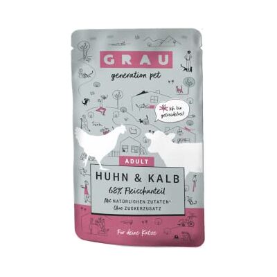 Grau Våtfoder med kalkon och kalv (påse) för vuxna katter, spannmålsfritt, originalprodukt, 16-pack (16 x 125 g) Grau Våtfoder med kalkon och kalv (påse) för vuxna katter, spannmålsfritt, originalprodukt, 16-pack (16 x 125 g)
