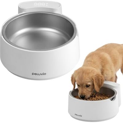 Peluvio Scalo Digital Hundskål med Våg, Rostfri Matskål för Hund och Katt, Precision 1 g, Tarefunktion, Mäter g och ml, LFGB-certifierad, Batteridriven Matskål för Portionskontroll, 700 g max, Vit Peluvio Scalo Digital Hundskål med Våg, Rostfri Matskål för Hund och Katt, Precision 1 g, Tarefunktion, Mäter g och ml, LFGB-certifierad, Batteridriven Matskål för Portionskontroll, 700 g max, Vit