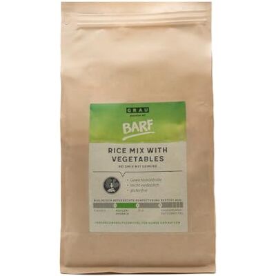 Grau Exc SDC Premium Mix Rismix med grönsaker för hundar, tillskottsfoder för hundar, originalprodukt, 1-pack (1 x 1,5 kg) Grau Exc SDC Premium Mix Rismix med grönsaker för hundar, tillskottsfoder för hundar, originalprodukt, 1-pack (1 x 1,5 kg)