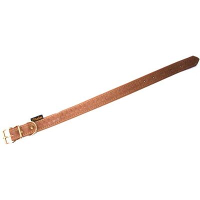 Unbekannt Heim 376830799M läderhalsband "Tredi" med moderna präglade narvar, 20 mm bred, 30 cm lång, cognac med jämn undermatning Unbekannt Heim 376830799M läderhalsband "Tredi" med moderna präglade narvar, 20 mm bred, 30 cm lång, cognac med jämn undermatning