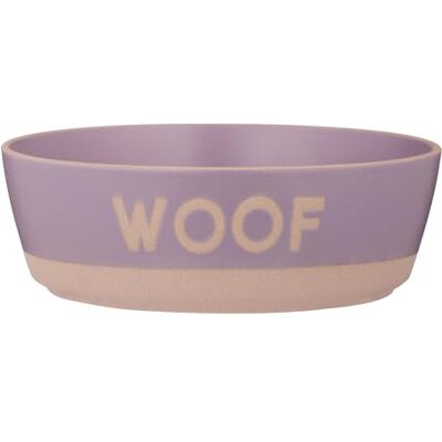 Mason Cash Husdjur Woof Hundskål 1,3 liter kapacitet 20 cm husdjursskål i stengods med vaxbeständig finish och vinklad design Mason Cash Husdjur Woof Hundskål 1,3 liter kapacitet 20 cm husdjursskål i stengods med vaxbeständig finish och vinklad design