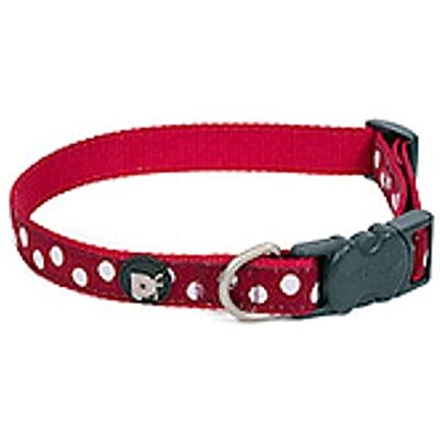 Petface vita prickar tryck hundkrage, liten, körsbär Petface vita prickar tryck hundkrage, liten, körsbär