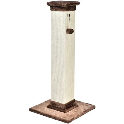 Amazon Basics Stor högkvalitativ klöspinne för katter, 40 x 40 x 90 cm (15,75 x 15,75 x 35,43 tum), brun matta Amazon Basics Stor högkvalitativ klöspinne för katter, 40 x 40 x 90 cm (15,75 x 15,75 x 35,43 tum), brun matta