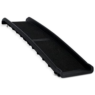 lionto Bilramp för hundar upp till 90 kg, stabil ramp för bagageutrymme, 156x40 cm, mångsidig och robust hundtrappa med halkfri yta, ledvänlig ramp för husdjur, svart lionto Bilramp för hundar upp till 90 kg, stabil ramp för bagageutrymme, 156x40 cm, mångsidig och robust hundtrappa med halkfri yta, ledvänlig ramp för husdjur, svart