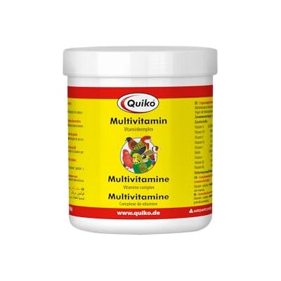 Quiko Multivitamin 375g Vitamin complex to supply all ornamental bird species with important vitamins in powder form Quiko Multivitamin 375g Vitamin complex to supply all ornamental bird species with important vitamins in powder form