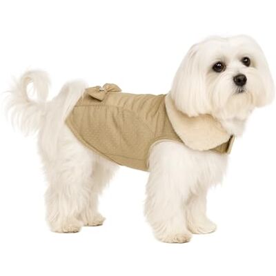 Flamingo Guzzi jacka – beige mjuk fleece med rosett, 25 cm, perfekt för små hundar som chihuahua, yorkshire terrier, pudel etc. Flamingo Guzzi jacka – beige mjuk fleece med rosett, 25 cm, perfekt för små hundar som chihuahua, yorkshire terrier, pudel etc.