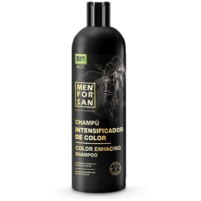 Menforsan Färgintensifierande schampo för hästar, 1 l Förbättrar den naturliga färgen Bio-vegansk 100% naturlig Premium hästvård Menforsan Färgintensifierande schampo för hästar, 1 l Förbättrar den naturliga färgen Bio-vegansk 100% naturlig Premium hästvård