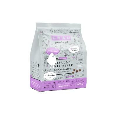 Grau Torrfoder med fågel med hirs för vuxna och äldre katter, glutenfritt, originalprodukt, 1-pack (1 x 400 g) Grau Torrfoder med fågel med hirs för vuxna och äldre katter, glutenfritt, originalprodukt, 1-pack (1 x 400 g)
