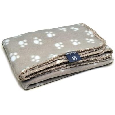 Danish Design Essentials polarhundfilt beige 75 x 100 cm – tassavtrycksmönster, mjuk och maskintvättbar filt för hundar Danish Design Essentials polarhundfilt beige 75 x 100 cm – tassavtrycksmönster, mjuk och maskintvättbar filt för hundar