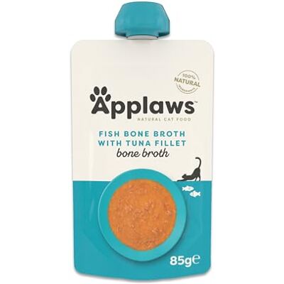 Applaws 100% naturlig våt kattmat – toppning av fiskbuljong med tonfisk, i 85 g pippåsar Applaws 100% naturlig våt kattmat – toppning av fiskbuljong med tonfisk, i 85 g pippåsar