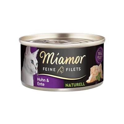 Miamor – fina filéer Naturelle Våtfoder för vuxna katter med filébitar i sin egen juice. Fettsnåla tilläggsfoder i burken utan konstgjorda tillsatser 24 x 80 g kyckling och anka Miamor – fina filéer Naturelle Våtfoder för vuxna katter med filébitar i sin egen juice. Fettsnåla tilläggsfoder i burken utan konstgjorda tillsatser 24 x 80 g kyckling och anka