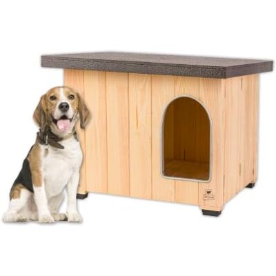 Ferplast trä hund kennel utomhus – 4 säsongs isolerat hundhus, väderbeständigt, upphöjt golv, vattentätt skydd, små hundar, 67 x 53 x 52,5 cm Ferplast trä hund kennel utomhus – 4 säsongs isolerat hundhus, väderbeständigt, upphöjt golv, vattentätt skydd, små hundar, 67 x 53 x 52,5 cm