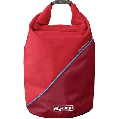 Kurgo Kibble Carrier, hundmat resebehållare, håller maten fräsch, PVC-fri, 2,2 kg kapacitet, chiliröd Kurgo Kibble Carrier, hundmat resebehållare, håller maten fräsch, PVC-fri, 2,2 kg kapacitet, chiliröd