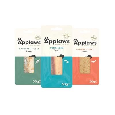 Applaws 100% naturligt våtgodis för katter och kattungar, multipack filé snacks för vuxna katter, 12 × 30 g påsar Applaws 100% naturligt våtgodis för katter och kattungar, multipack filé snacks för vuxna katter, 12 × 30 g påsar