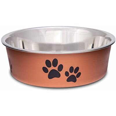 Loving Pets – Bella-skålar – hundmats och vattenskål, utan spetsar, i rostfritt stål, husdjursskål, halkfri och spillsäker (liten, Copper) Loving Pets – Bella-skålar – hundmats och vattenskål, utan spetsar, i rostfritt stål, husdjursskål, halkfri och spillsäker (liten, Copper)