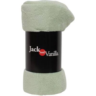 JACK AND VANILLA , Mjuk och elegant mintfilt, perfekt för soffa eller svala kvällar, storlek 130 cm x 170 cm, perfekt för modern komfort, modell kokong JACK AND VANILLA , Mjuk och elegant mintfilt, perfekt för soffa eller svala kvällar, storlek 130 cm x 170 cm, perfekt för modern komfort, modell kokong