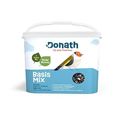 Donath Basis Mix – den vitaminrika och korniga blandningen – för alla kornätande gourmeter – värdefullt året runt vildfågelmat – från vår fabrik i södra Tyskland – 5 kg hinkar Donath Basis Mix – den vitaminrika och korniga blandningen – för alla kornätande gourmeter – värdefullt året runt vildfågelmat – från vår fabrik i södra Tyskland – 5 kg hinkar