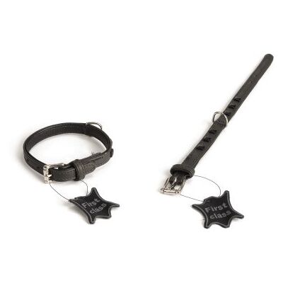 Beeztees 745861 läderhalsband "stud", 28–31,5 x 1,7 cm, grå Beeztees 745861 läderhalsband "stud", 28–31,5 x 1,7 cm, grå