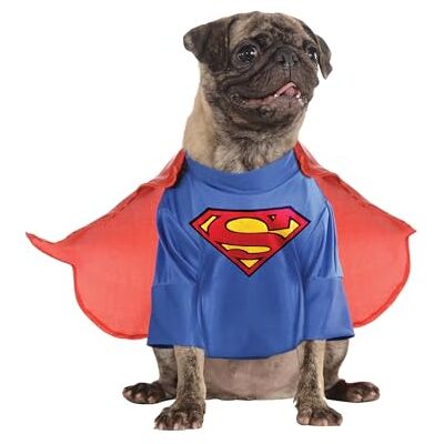 Rubie's DC Comics Superman tröja och cape husdjurskostym, X-Large, Flerfärgade Rubie's DC Comics Superman tröja och cape husdjurskostym, X-Large, Flerfärgade