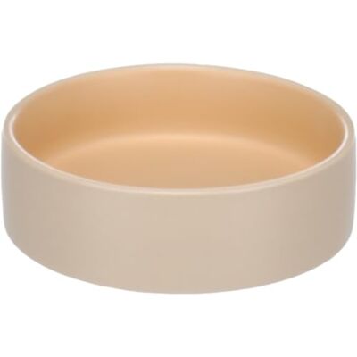Flamingo mat- och vattenskål Anca rund beige/orange – 200 ml, lyxig keramik, stark och hållbar, vacker design Flamingo mat- och vattenskål Anca rund beige/orange – 200 ml, lyxig keramik, stark och hållbar, vacker design