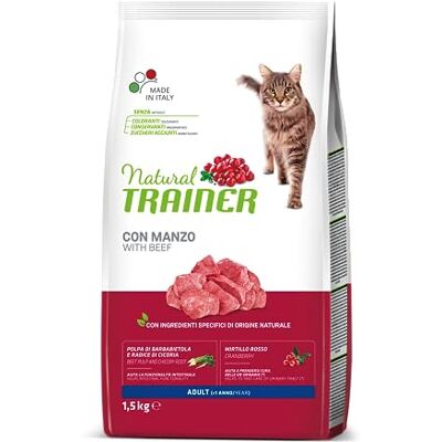 Trainer Kattmat Vuxen med nötkött, 1,5 kg Trainer Kattmat Vuxen med nötkött, 1,5 kg