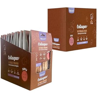 Record Premium hundsnacks kollagen+ nötkött smak. Stövlar med högt proteinvärde. Tuggmedel för hundar som är rika på kollagen. Inga färgämnen, förpackning med 12 påsar med 60 g Record Premium hundsnacks kollagen+ nötkött smak. Stövlar med högt proteinvärde. Tuggmedel för hundar som är rika på kollagen. Inga färgämnen, förpackning med 12 påsar med 60 g