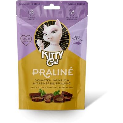 KITTY Cat Praliné tonfisk & ost, 10 x 50 g (stor förpackning), mjuka godsaker för katter, spannmålsfritt mellanmål med hög kötthalt och taurin KITTY Cat Praliné tonfisk & ost, 10 x 50 g (stor förpackning), mjuka godsaker för katter, spannmålsfritt mellanmål med hög kötthalt och taurin