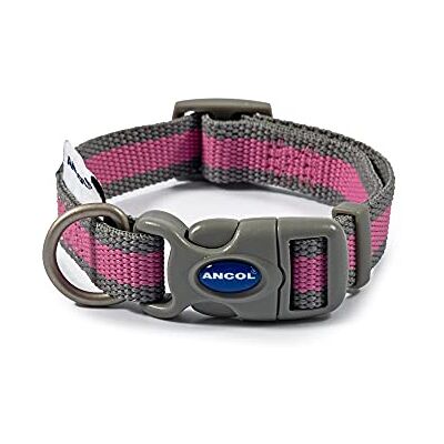 Ancol Rosa & grå tillverkad av krage. Storlek 1-2 (hundhalsstorlek 20-30 cm) Ancol Rosa & grå tillverkad av krage. Storlek 1-2 (hundhalsstorlek 20-30 cm)