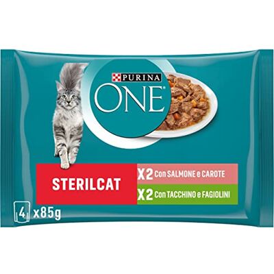 PURINA ONE Sterilcat Steriliserad lax och kalkon i sås, 48 x 85 g påsar PURINA ONE Sterilcat Steriliserad lax och kalkon i sås, 48 x 85 g påsar