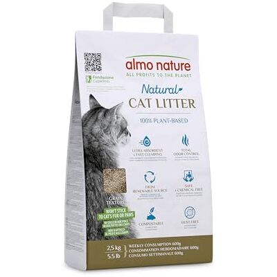 almo nature Grain Texture 100% vegetabiliskt, biologiskt nedbrytbart och komposterbart – klumpmedel, absorberande, luktfritt, fastnar inte i håret 2,5 kg almo nature Grain Texture 100% vegetabiliskt, biologiskt nedbrytbart och komposterbart – klumpmedel, absorberande, luktfritt, fastnar inte i håret 2,5 kg