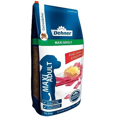 Dehner Premium torr hundmat maxi vuxen nötkött och lamm med potatis 12,5 kg Dehner Premium torr hundmat maxi vuxen nötkött och lamm med potatis 12,5 kg