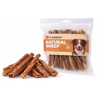 Flamingo Hundsnacks – natur – fårsenor 15 cm – 100 g – glutenfritt – inget tillsatt socker – inga färgämnen eller konserveringsmedel – tillverkad i Europa Flamingo Hundsnacks – natur – fårsenor 15 cm – 100 g – glutenfritt – inget tillsatt socker – inga färgämnen eller konserveringsmedel – tillverkad i Europa