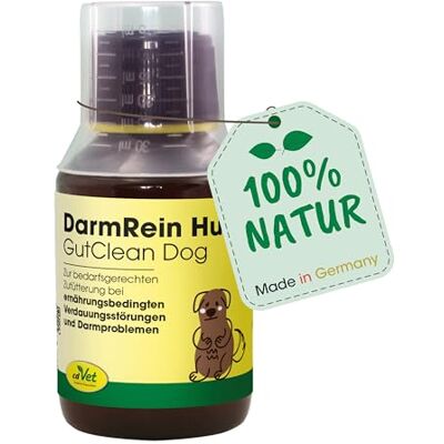 cdVet Naturprodukter DarmRen hund 100 ml – hund – kompletterande foder – stöd för foderabsorption + naturlig tarmflora – matsmältningsbesvär – diarré – kväljningar – tarmproblem – cdVet Naturprodukter DarmRen hund 100 ml – hund – kompletterande foder – stöd för foderabsorption + naturlig tarmflora – matsmältningsbesvär – diarré – kväljningar – tarmproblem –