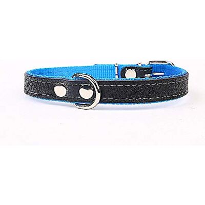 Capadi Hundhalsband mjukt underlag och starkt halsband av äkta läder blå bredd 12 mm längd 32 cm Capadi Hundhalsband mjukt underlag och starkt halsband av äkta läder blå bredd 12 mm längd 32 cm