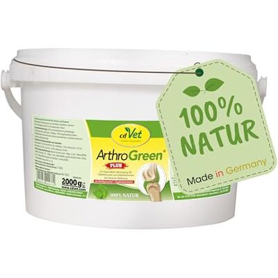 cdVet Naturprodukter ArthroGreen plus 2 kg – stödjer optimal rörelseapparat och lederna i akuta faser – näringsrelaterat stöd – för benens och brodkelns styrka – cdVet Naturprodukter ArthroGreen plus 2 kg – stödjer optimal rörelseapparat och lederna i akuta faser – näringsrelaterat stöd – för benens och brodkelns styrka –
