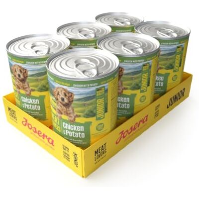 Josera Meat Lovers Junior Menu Chicken (6 x 400 g) Junior Premium våtfoder för valpar och unga hundar Extra mycket kött från kyckling & anka Laxolja kornfri Hundmat våt 6-pack Josera Meat Lovers Junior Menu Chicken (6 x 400 g) Junior Premium våtfoder för valpar och unga hundar Extra mycket kött från kyckling & anka Laxolja kornfri Hundmat våt 6-pack