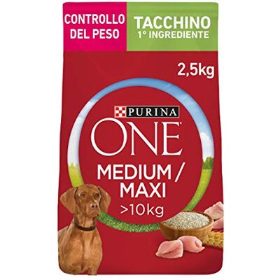PURINA ONE Medium/Maxi > 10 kg Kroketter Hund Viktkontroll, 4 Förpackningar om 2,5 kg PURINA ONE Medium/Maxi > 10 kg Kroketter Hund Viktkontroll, 4 Förpackningar om 2,5 kg