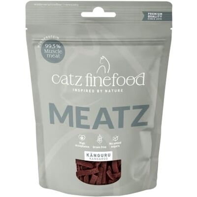 Catz finefood Meatz katt godis känguru N 13 – krispiga ränder av 100 procent känguruft – kattmellanmål för allergiker utan socker, spannmålsfri, 8 x 45 g, 1-pack (1 x 360 g) Catz finefood Meatz katt godis känguru N 13 – krispiga ränder av 100 procent känguruft – kattmellanmål för allergiker utan socker, spannmålsfri, 8 x 45 g, 1-pack (1 x 360 g)